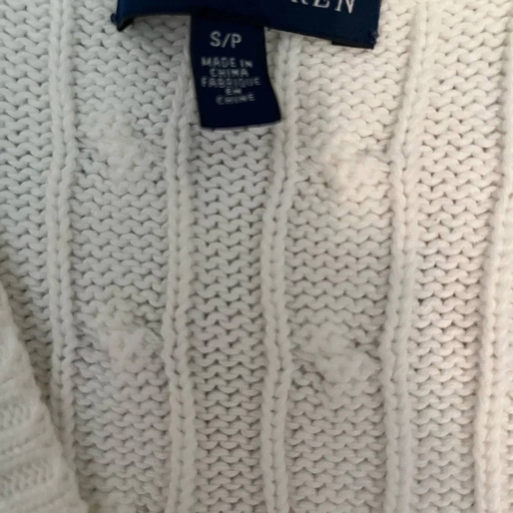 Ralph Lauren V-Neck Sweater in White - Picture 3 of 11